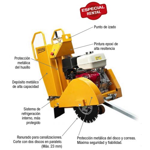 Cortadora Ø máx disco 450 mm Imcoinsa