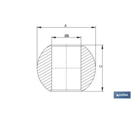 BOLA ENGANCHE RÁPIDO RÓTULA BRAZO INFERIOR 64 X 37,1 X 45 MM