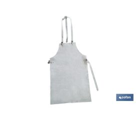 Delantal para Soldador | Fabricado en Piel de Serraje | Medidas 90 x 55 cm | Delantal Protector para Soldar
