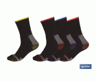 Set de 4 Pares de Calcetines Reforzados| Compuestos 65% Algodón - 25% Poliéster - 7% Poliamida - 3% Elastano