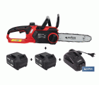 Kit de motosierra a batería con dos baterías de litio 20 V 4.0 Ah | Motosierra sin escobillas | Espada de 10 | Eficiencia y precisión en cortes de madera