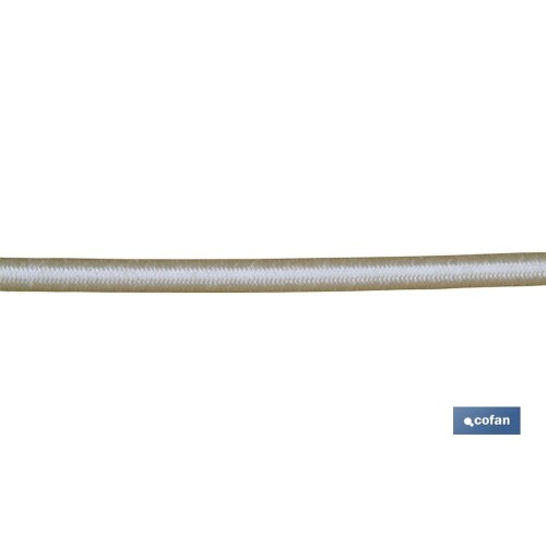 CUERDA ELASTICA(LATEX 1ª) 6 MM 200 MTS BCO