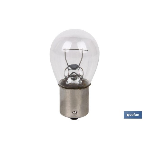 LÁMPARA COFAN P21W (BAU15S) 12V (DESCENTRADA)
