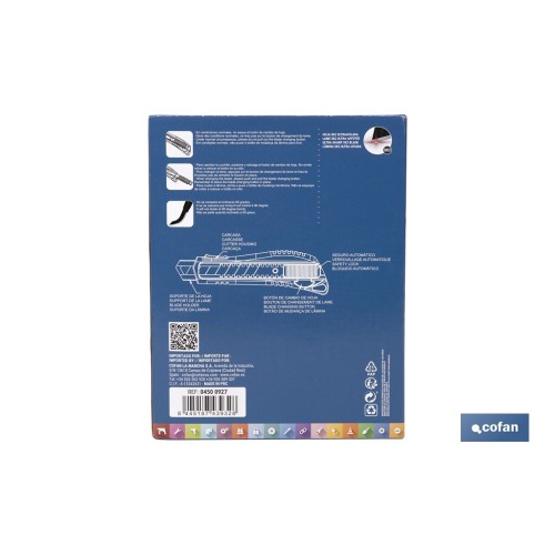EXPOSITOR DE CÚTER ANTIDESLIZANTE HEAVY DUTY 18 MM 12 UDS.