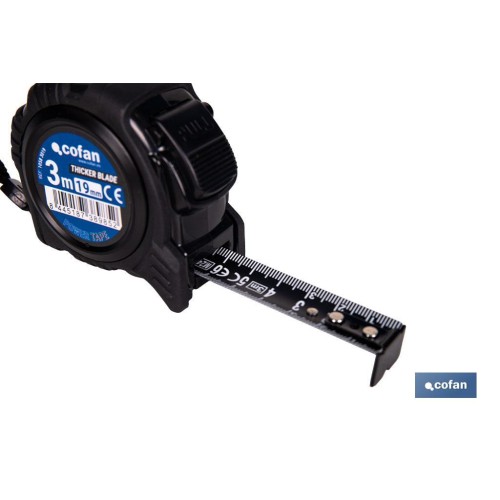 EXPOSITOR FLEXÓMETRO HOJA NEGRA DOBLE CARA 19 MM X 3 M 12 UDS.