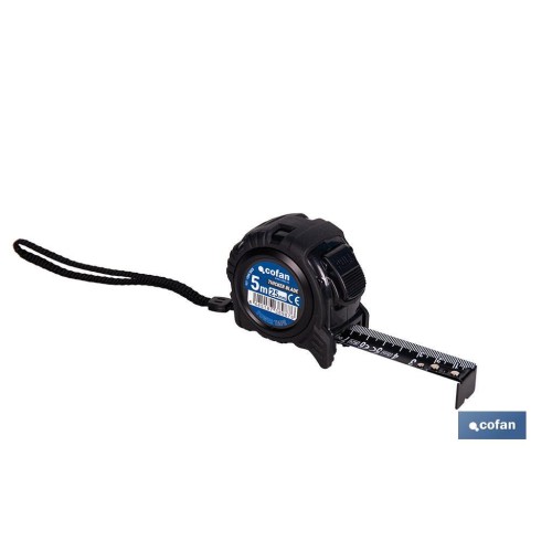 EXPOSITOR FLEXÓMETRO HOJA NEGRA DOBLE CARA 25 MM X 5 M 6 UDS.