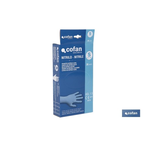 EXPOSITOR CAJA 30 UNDS. GUANTES NITRILO T-S