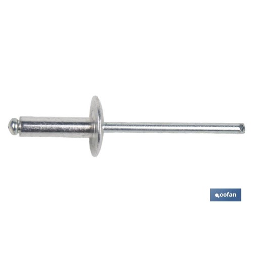 REMACHE ALUMINIO ALA ANCHA D-9,5  3,2 X 8 MM