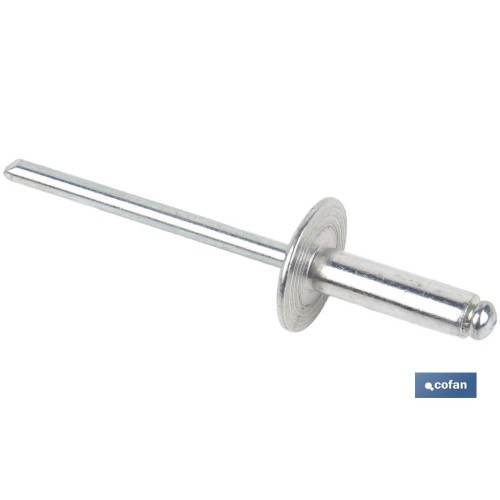 REMACHE ALUMINIO ALA ANCHA D-9,5  3,2 X 8 MM
