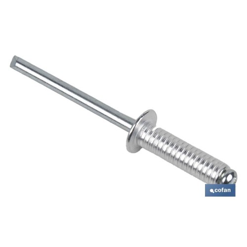 REMACHE ALUMINIO RANURADO 4 X 8 MM