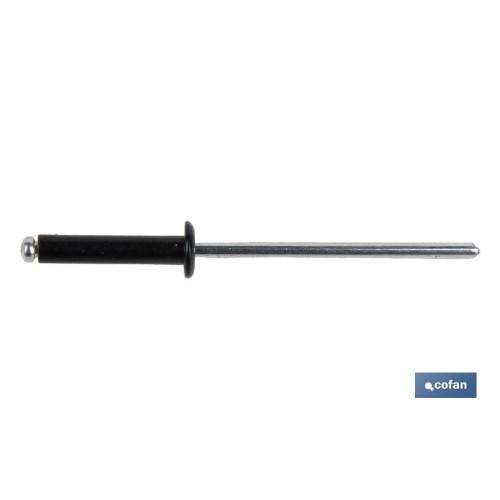 REMACHE ALUMINIO NORMAL NEGRO 3.2 X 8 MM
