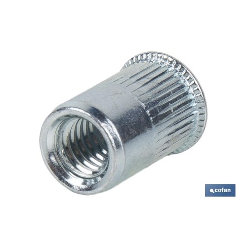 TUERCAS REMACHABLES RANURADAS CABEZA REDUCIDA ACERO M4