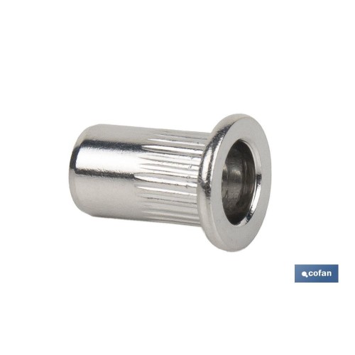 TUERCAS REMACHABLES RANURADAS ANCHAS INOX A-2 M3