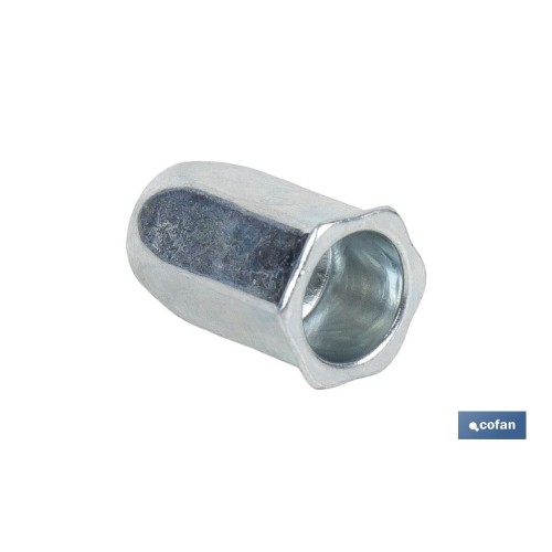 TUERCAS REMACHABLES HEXAGONAL CABEZA REDUCIDA ACERO M4