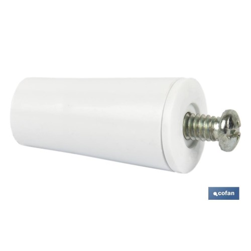 TOPE PERSIANA 40 MM BLANCO CON TORNILLO M-6
