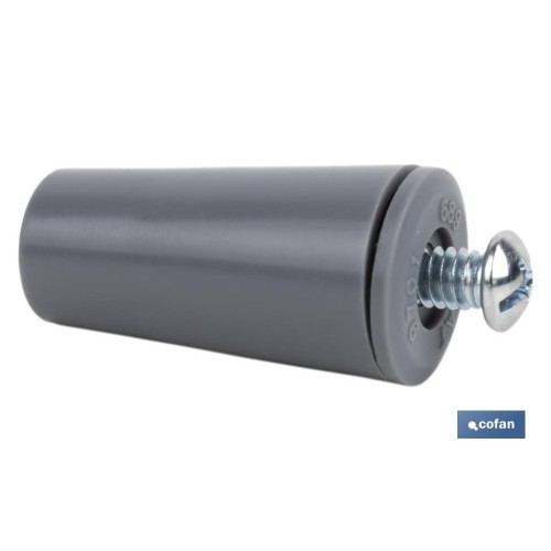 TOPE PERSIANA 40 MM GRIS CON TORNILLO M-6