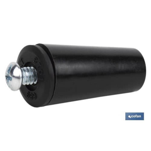 TOPE PERSIANA 40 MM NEGRO CON TORNILLO M-6