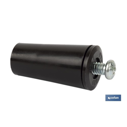 TOPE PERSIANA 40 MM MARRÓN CON TORNILLO M-6