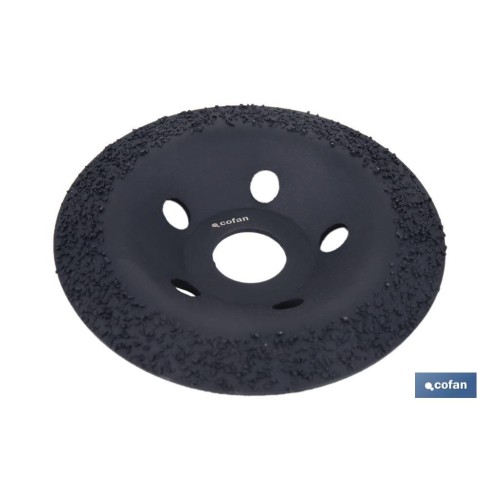 PLATO RECTIFICADOR CARBURO DE TUNGSTENO MULTIMATERIALES Ø115 X 22,23 GRANO MEDIO