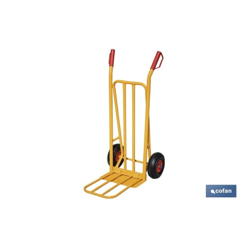 CARRETILLA ALMACÉN PALA ANCHA PLEGABLE 1160X510X780 MM