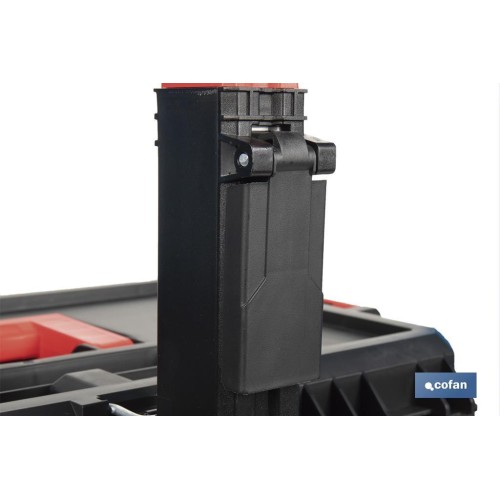 CAJA DE HERRAMIENTAS HEAVY DUTY CON ASA TELESCÓPICA Y RUEDAS 530 x 355 x 390 MM