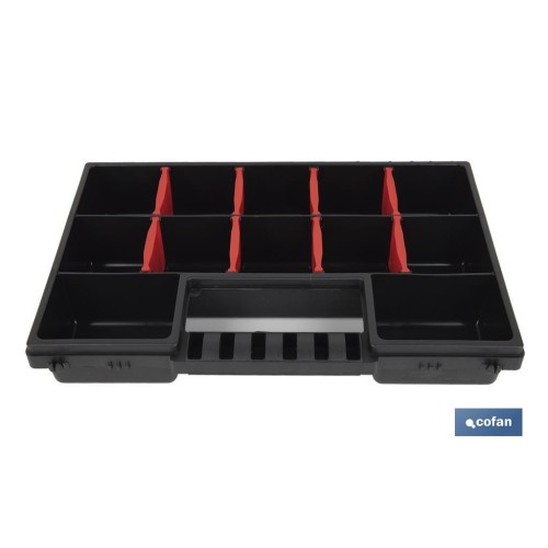 ESTUCHE ORGANIZADOR 12 COMPARTIMENTOS 287 X 186 X 50 MM