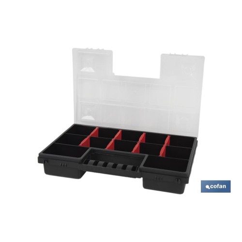 ESTUCHE ORGANIZADOR 12 COMPARTIMENTOS 287 X 186 X 50 MM