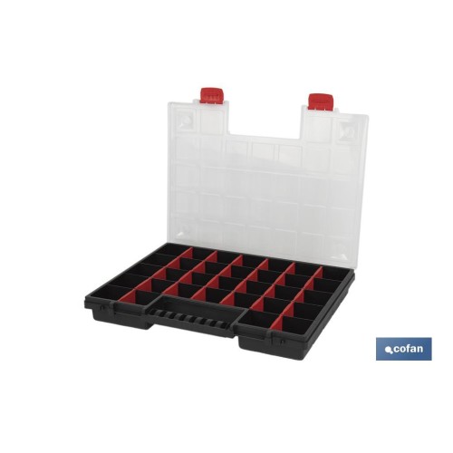 ESTUCHE ORGANIZADOR 32 COMPARTIMENTOS 399 X 303 X 50 MM