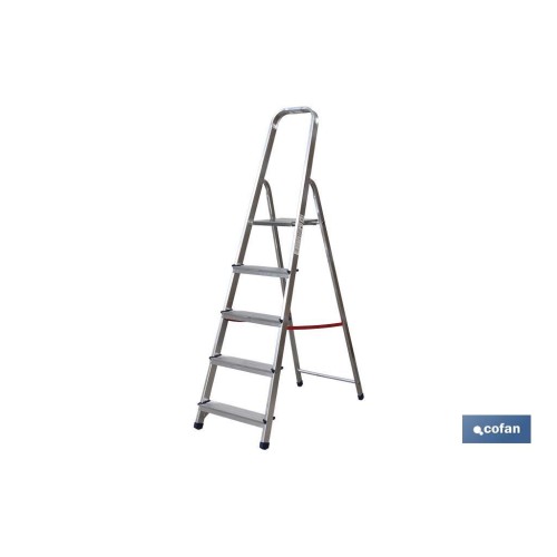 ESCALERA ALUMINIO 5 PELDAÑOS Y 1,13 M ALTURA ÚTIL