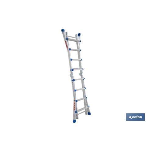 ESCALERA PLUS ALUMINIO MULTIPOSICIÓN 4 x 4 PELDAÑOS Y 3,83 M