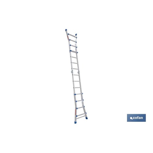 ESCALERA PLUS ALUMINIO MULTIPOSICIÓN 4 x 4 PELDAÑOS Y 3,83 M
