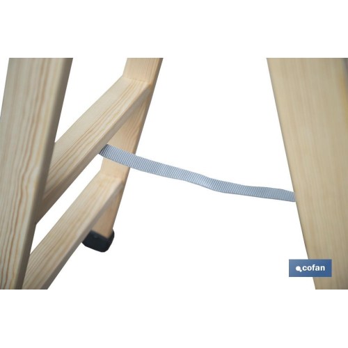 ESCALERA MADERA DOBLE 4 PELDAÑOS 1,00 M