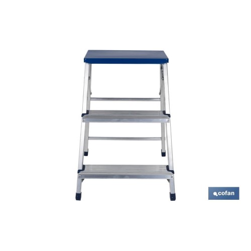 TABURETE ALUMINIO 3 PELDAÑOS Y 0,67 M ALTURA