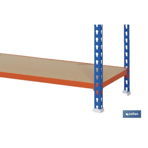 ESTANTERÍA AZUL/NARANJA 5 BALDAS DE MADERA 2000 X 1000 X 500 MM