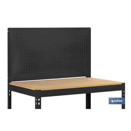 BANCO DE TRABAJO CON PANEL ANTRACITA MADERA L-910 MM