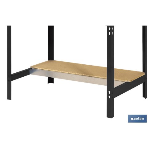 BANCO DE TRABAJO CON PANEL ANTRACITA MADERA L-910 MM