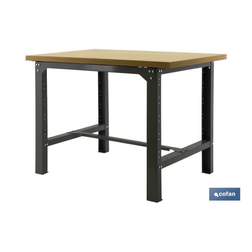 BANCO DE TRABAJO MADERA ANTRACITA L-1200 MM