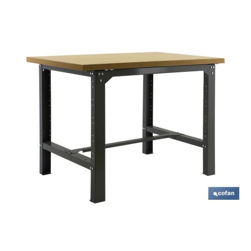 BANCO DE TRABAJO MADERA ANTRACITA L-1800 MM
