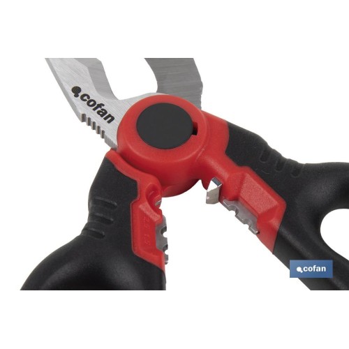TIJERAS ELECTRICISTA PROFESIONAL 160mm (pelacables/crimpar)