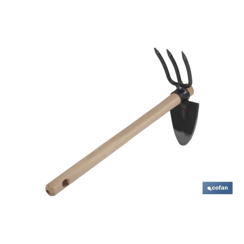 ZACHO CURVO 3 PUNTAS Y MANGO DE MADERA 210 X 80 MM 200 G