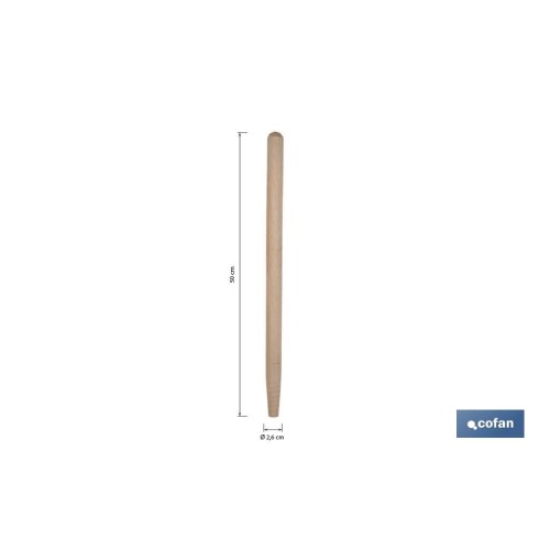 MANGO DE MADERA PARA VINETA M2 500mm X Ø26