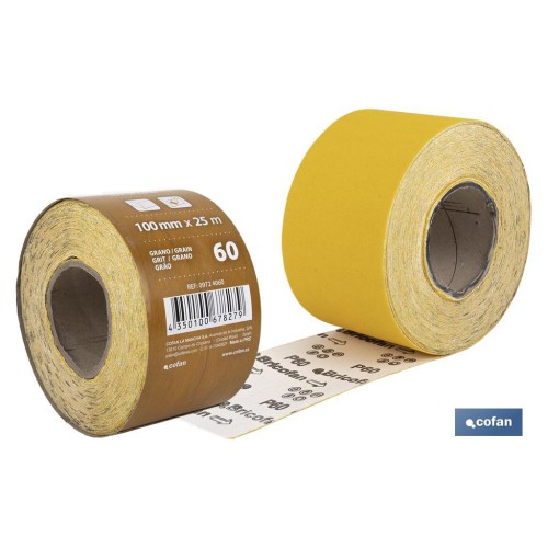 ROLLO LIJA DE PAPEL 100 X 25 M. G.60