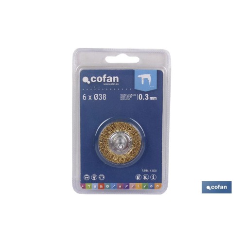 CEPILLO CIRCULAR ONDULADO 6xØ38 A.LATONADO 0.3mm
