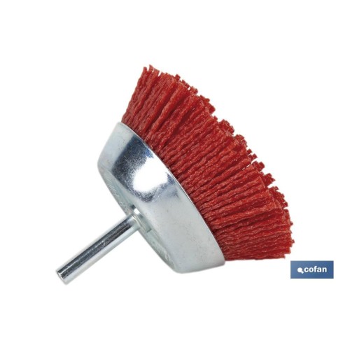 CEPILLO COPA DE NYLON 6 MM X Ø75