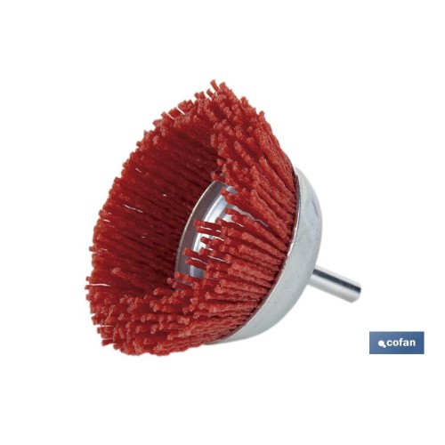 CEPILLO COPA DE NYLON 6 MM X Ø75