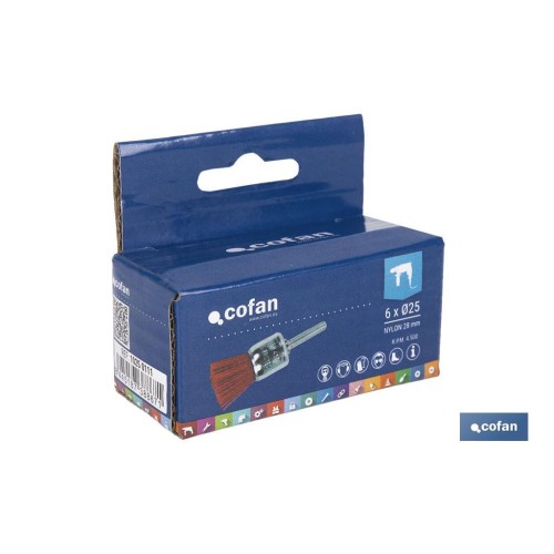 CEPILLO BROCHA DE NYLON 6 MM X Ø25