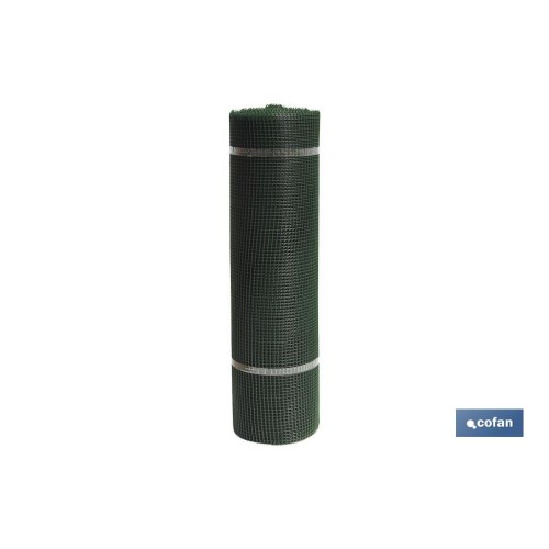 MALLA PLAST. CUADRADA JARDIN 10mm VERDE 1x25m