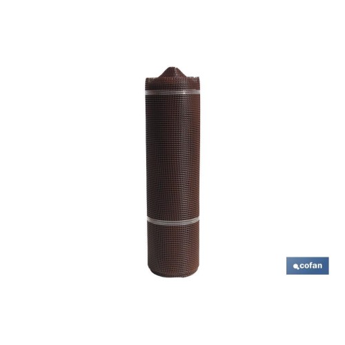 MALLA PLAST. CUADRADA JARDIN 10mm MARRON 1x25m
