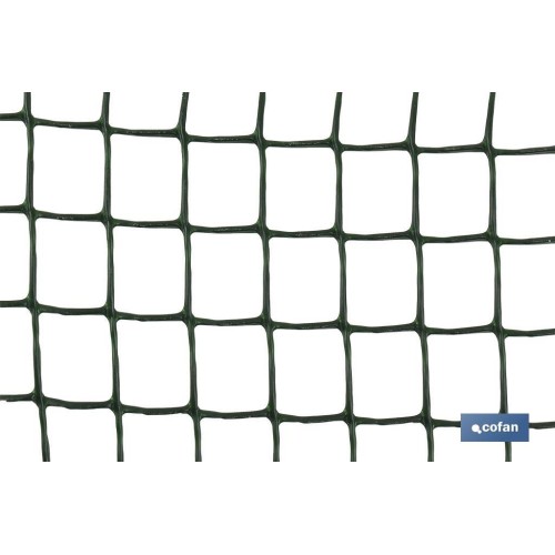 MALLA PLAST. CUADRADA JARDIN 20mm VERDE 1x25m