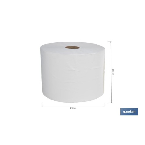 BOBINA CELULOSA EXTRA-LAMINADA VIRGEN 2 CAPAS 3K. 287 MT(2ROLLOS).